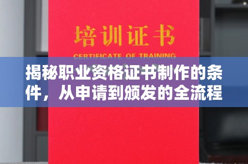 兴文揭秘职业资格证书制作的条件，从申请到颁发的全流程解析