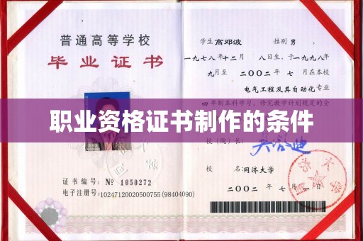 盐津职业资格证书制作的条件